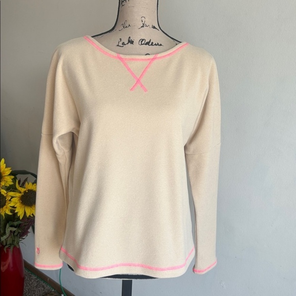 Dudley Stephens Somerset Fleece Pullover Natural Beige Size XS